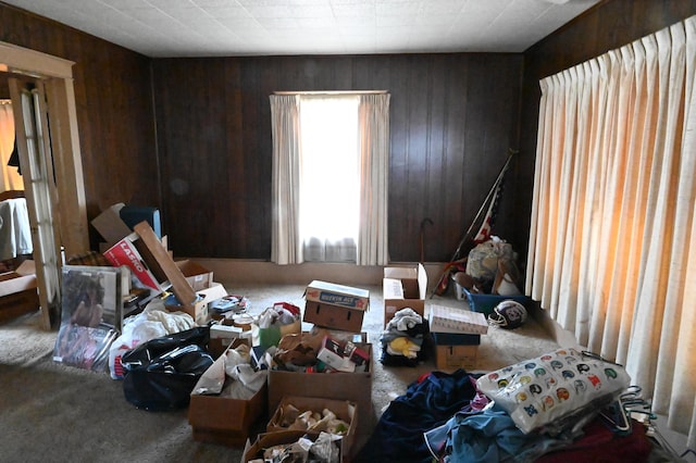 595 N Courtland St, East Stroudsburg, PA 18301 - carpeted living area with wooden walls
