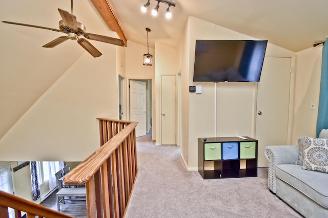 594 Sullivan Trl, Long Pond, PA 18334 - carpeted living room featuring ceiling fan