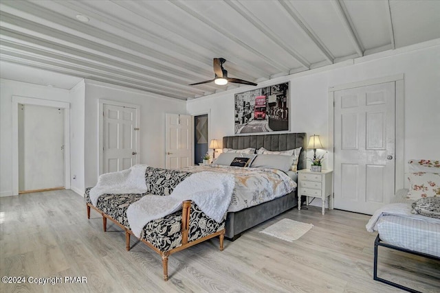 188 Olde Schoolhouse Rd, Cresco, PA 18326 - bedroom with ceiling fan and wood finished floors