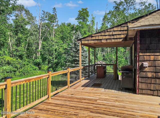 188 Olde Schoolhouse Rd, Cresco, PA 18326 - wooden terrace featuring area for grilling