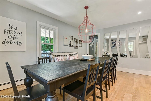 188 Olde Schoolhouse Rd, Cresco, PA 18326 - dining room featuring light wood-style floors and baseboards