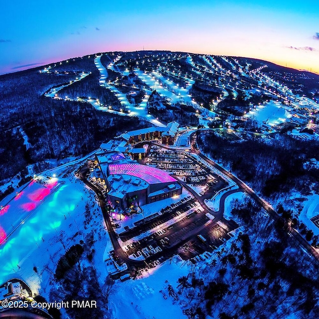 view of snowy aerial view