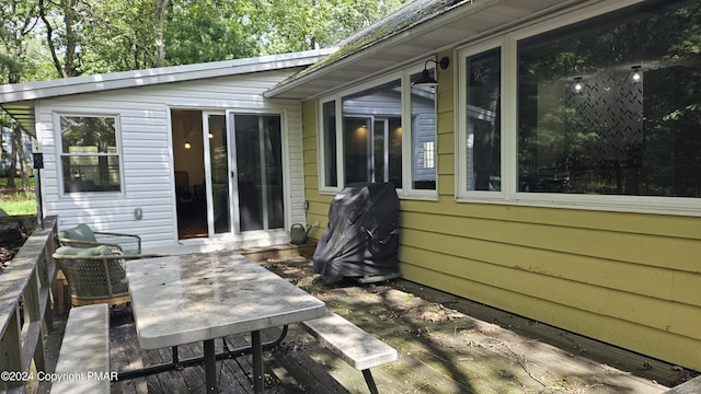 104 Haverhill Rd, Buck Hill Falls, PA 18323 - view of patio / terrace with a wooden deck and grilling area