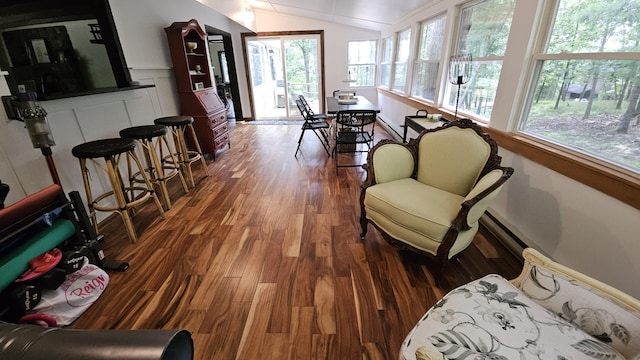 104 Haverhill Rd, Buck Hill Falls, PA 18323 - sunroom / solarium with vaulted ceiling and wood finished floors