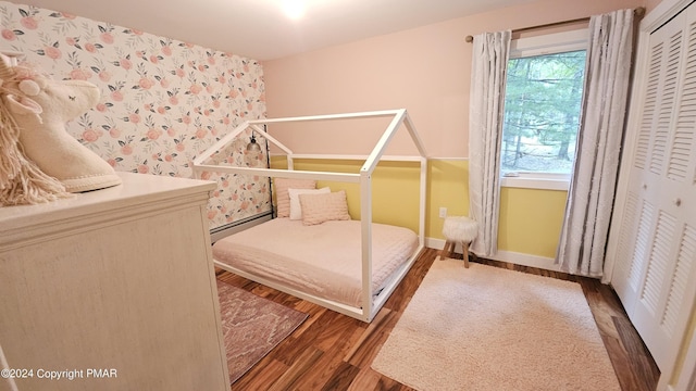 104 Haverhill Rd, Buck Hill Falls, PA 18323 - bedroom featuring wood finished floors and a closet