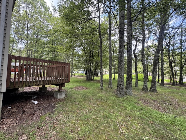 2149 Valley View Dr, Bushkill, PA 18324 - view of yard with a deck