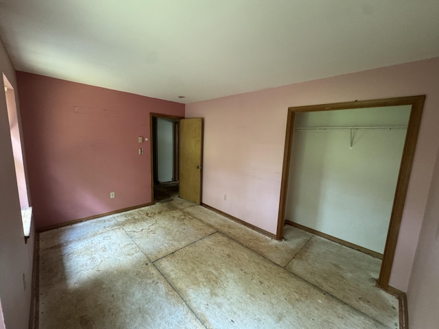 2149 Valley View Dr, Bushkill, PA 18324 - unfurnished bedroom with baseboards and a closet