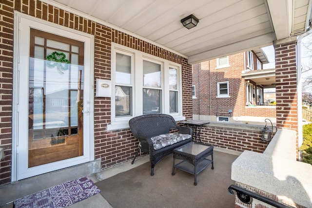 view of patio with a porch