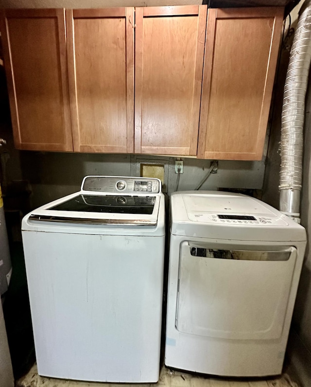 6069 Boardwalk Dr, Tobyhanna, PA 18466 - laundry room with cabinet space and washing machine and dryer