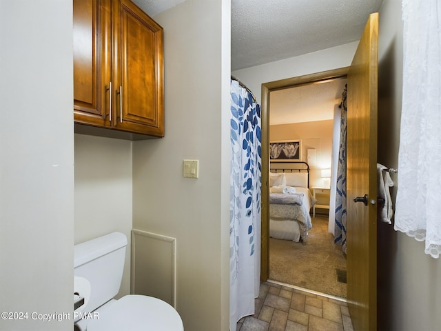 5310 Conoquenissing Dr, Pocono Lake, PA 18347 - full bathroom with toilet, stone finish floor, and a textured ceiling
