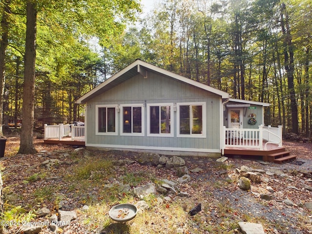 5310 Conoquenissing Dr, Pocono Lake, PA 18347 - exterior space with a deck