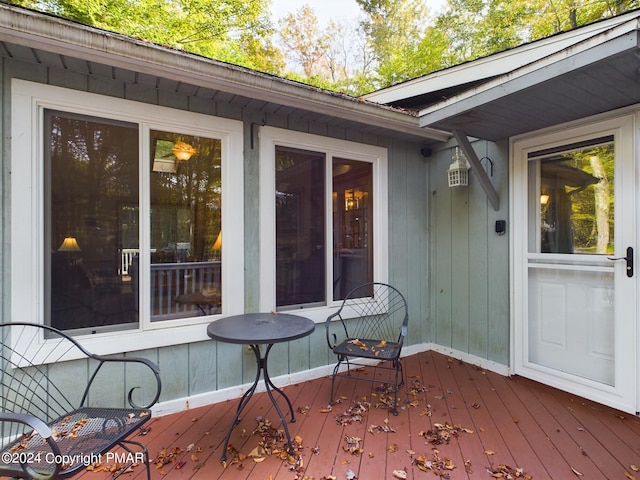 5310 Conoquenissing Dr, Pocono Lake, PA 18347 - view of wooden terrace