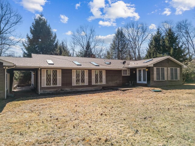 109 Little Doe Ln, East Stroudsburg, PA 18301 - view of front facade with french doors and roof with shingles