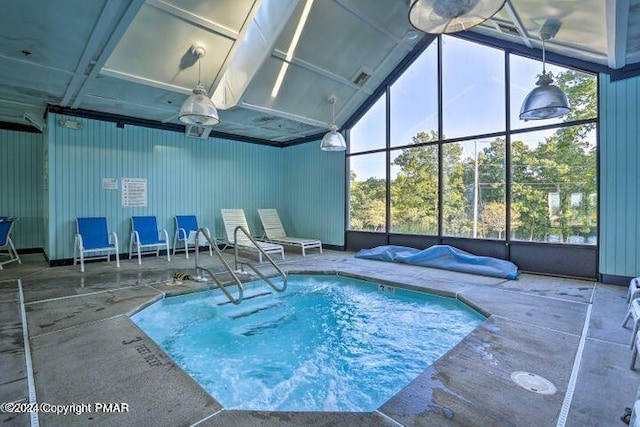 view of swimming pool featuring a swimming pool