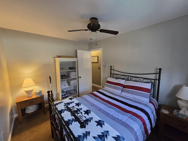 176 Fawn Rd, Pocono Lake, PA 18347 - carpeted bedroom featuring ceiling fan and baseboards