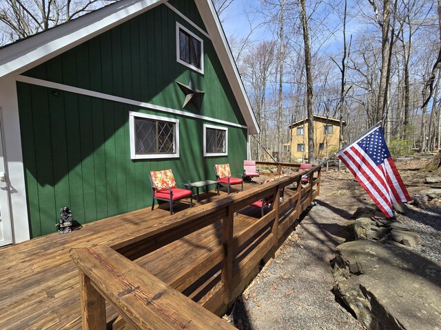 176 Fawn Rd, Pocono Lake, PA 18347 - view of side of property with a deck
