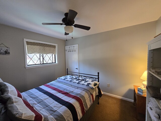 176 Fawn Rd, Pocono Lake, PA 18347 - carpeted bedroom with ceiling fan and baseboards