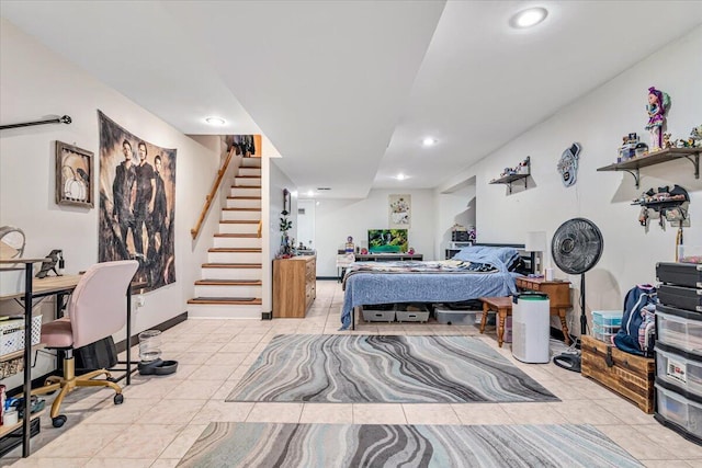 232 Image Dr, Scotrun, PA 18355 - bedroom with light tile patterned floors and recessed lighting