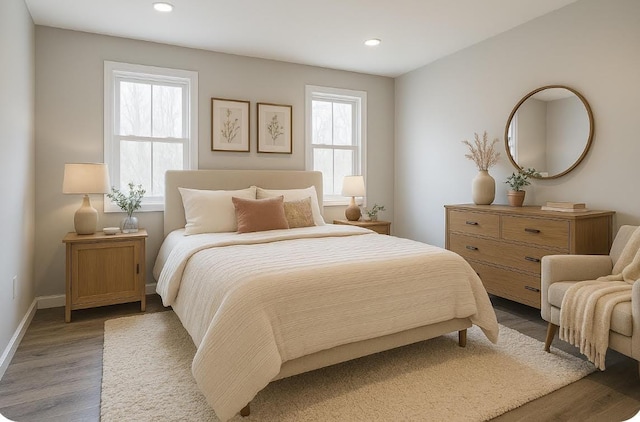 8263 Natures Dr, Tobyhanna, PA 18466 - bedroom with wood finished floors, recessed lighting, and baseboards