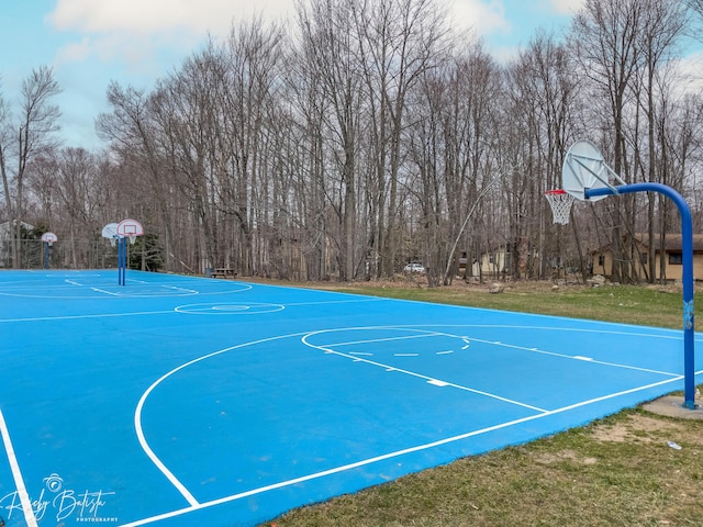 view of basketball court with community basketball court
