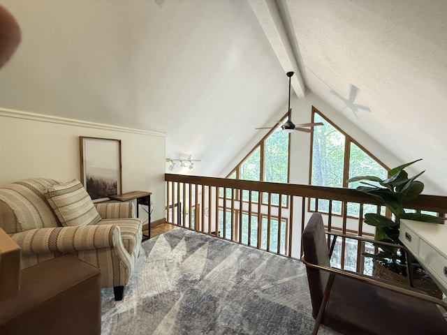 6414 Decker Rd, Bushkill, PA 18324 - sitting room featuring a ceiling fan and baseboards