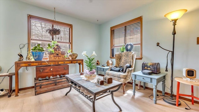 7924 Sleepy Hollow Dr, Tobyhanna, PA 18466 - living area with baseboards and wood finished floors