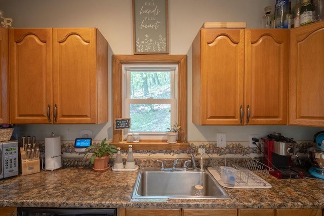 243 R Own Rd, East Stroudsburg, PA 18302 - kitchen with dark countertops and dishwasher