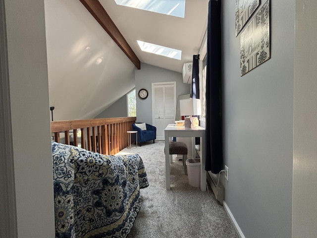 1161 Deer, Pocono Pines, PA 18350 - corridor featuring a skylight and carpet