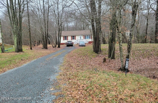 view of street featuring driveway