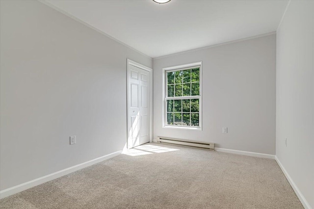 113 Dennis Ct, East Stroudsburg, PA 18301 - carpeted empty room featuring baseboard heating and crown molding