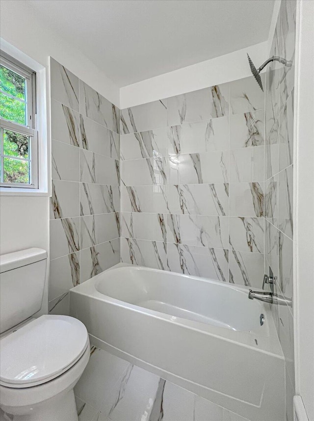 113 Dennis Ct, East Stroudsburg, PA 18301 - full bath featuring bathing tub / shower combination and marble finish flooring
