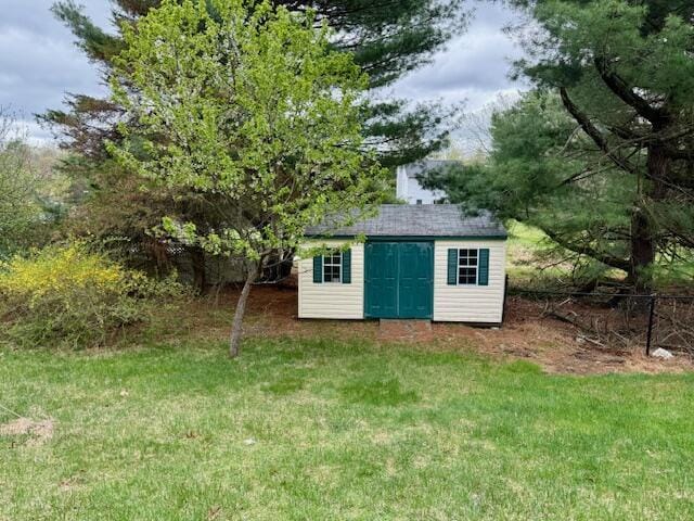 113 Dennis Ct, East Stroudsburg, PA 18301 - view of shed featuring fence