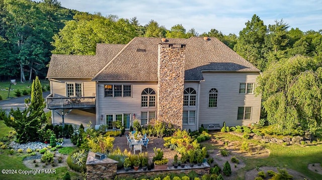 295 Hty Rd, Kunkletown, PA 18058 - back of property featuring a chimney and a balcony