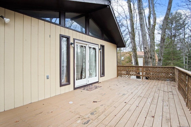 view of wooden deck