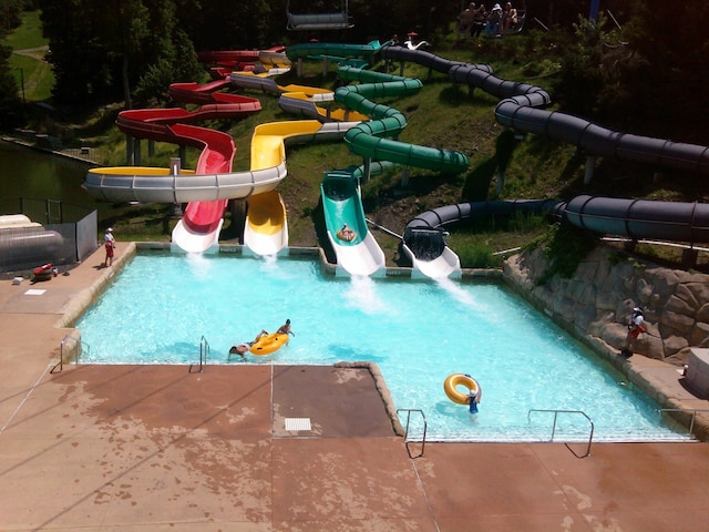 1169 Hunters Woods Dr, East Stroudsburg, PA 18301 - outdoor pool featuring a water slide