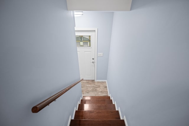 4169 Hemlock Trl, Pocono Pines, PA 18350 - stairs featuring baseboards