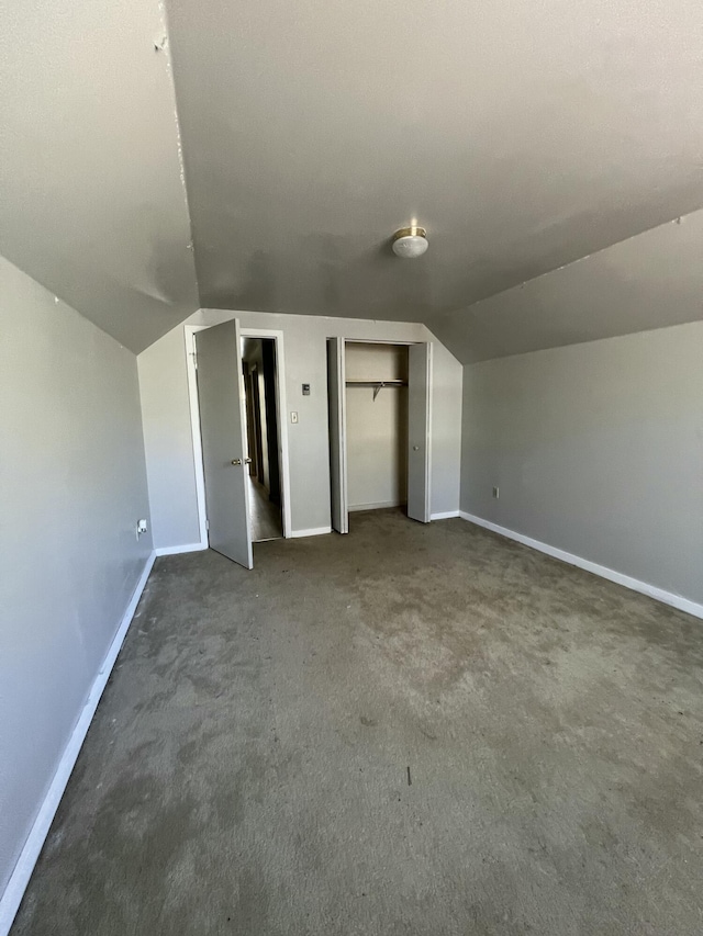 1227 Alder Rd, East Stroudsburg, PA 18302 - bonus room with baseboards, carpet, and vaulted ceiling