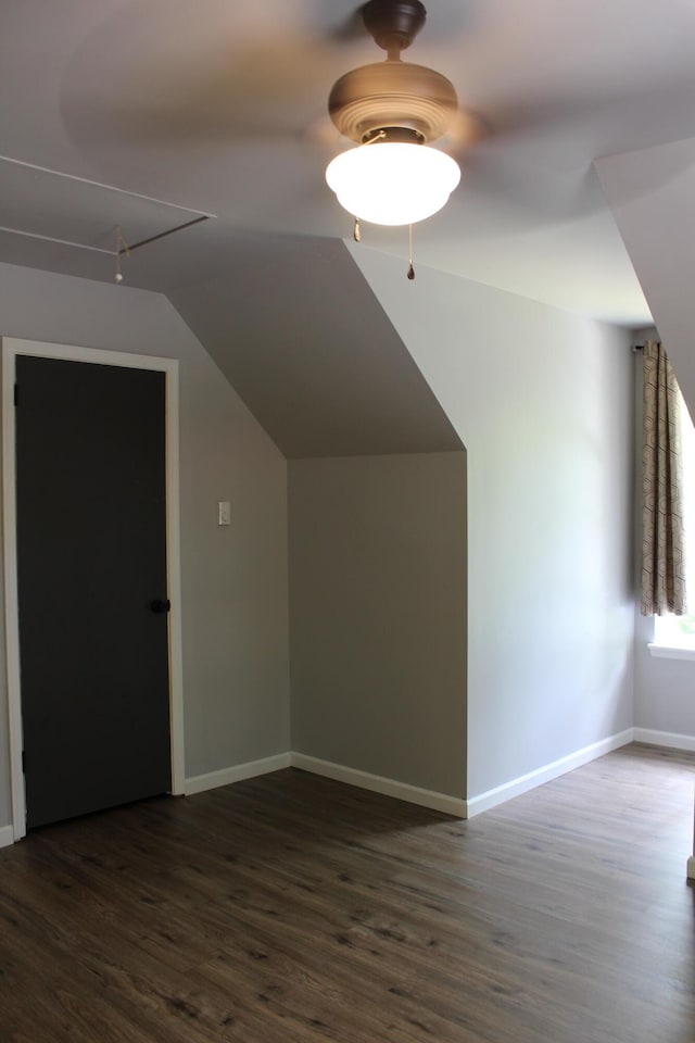 5147 Arrowhead Ln, East Stroudsburg, PA 18302 - additional living space with dark wood finished floors and vaulted ceiling