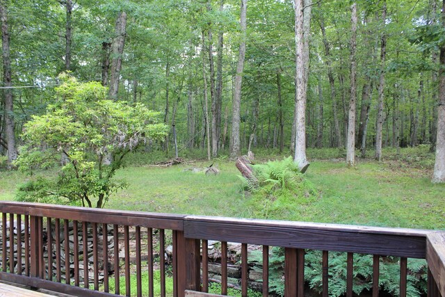 5147 Arrowhead Ln, East Stroudsburg, PA 18302 - deck featuring a view of trees