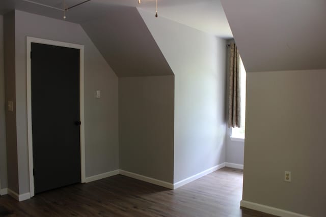 5147 Arrowhead Ln, East Stroudsburg, PA 18302 - bonus room with vaulted ceiling and dark wood finished floors