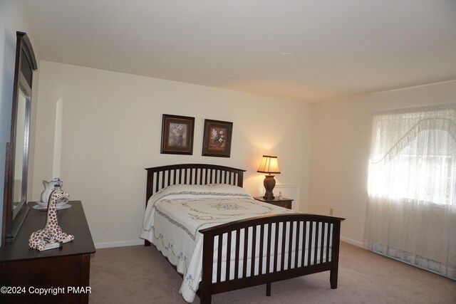 bedroom featuring baseboards and carpet floors