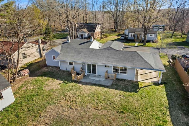 1151 Appenzeller Ave, Stroudsburg, PA 18360 - rear view of property with a yard, fence, and a patio area