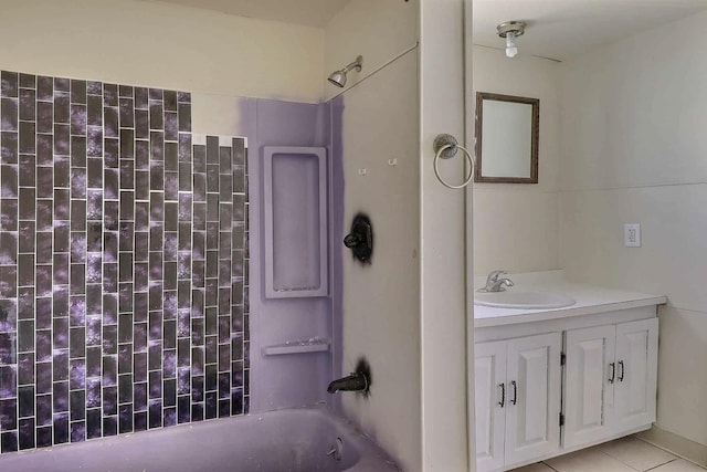 1151 Appenzeller Ave, Stroudsburg, PA 18360 - bathroom with tile patterned floors, vanity, and shower / tub combination