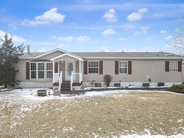 view of front of property featuring central AC