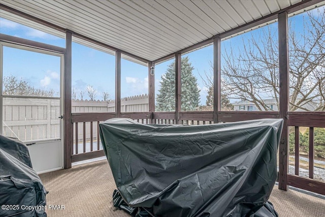 view of sunroom