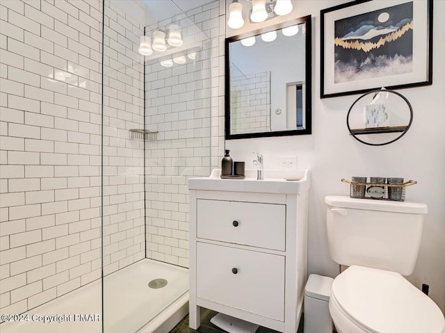 1109 Cedar Knoll Way, Pocono Pines, PA 18350 - bathroom featuring vanity and a tile shower