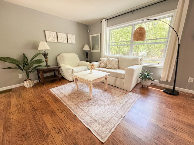 2236 Eagle Path, Bushkill, PA 18324 - living area featuring wood finished floors and baseboards