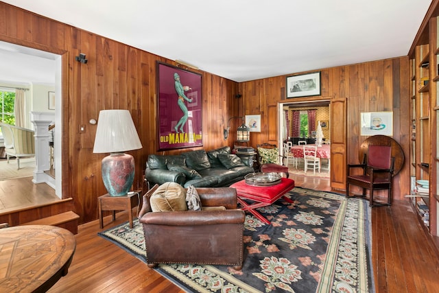282 Crabapple Ln, East Stroudsburg, PA 18302 - living room with wooden walls and wood-type flooring