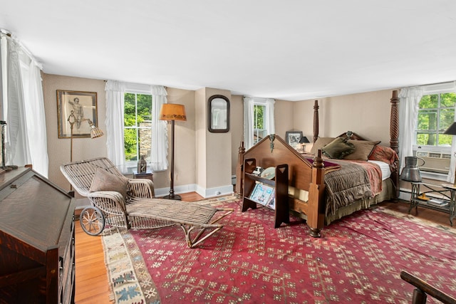 282 Crabapple Ln, East Stroudsburg, PA 18302 - bedroom with wood finished floors and cooling unit