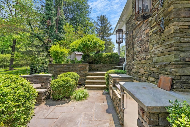 282 Crabapple Ln, East Stroudsburg, PA 18302 - view of patio with stairway